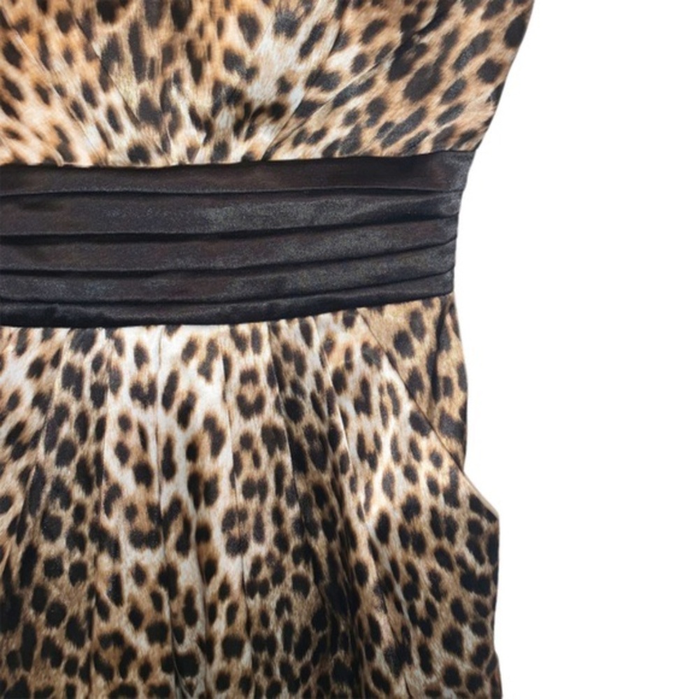 B. Darlin Leopard Cheetah Animal Print
Strapless Dress Brown Black XS Pockets